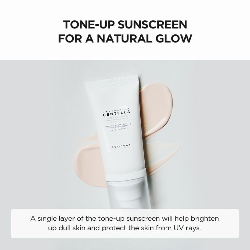 SKIN1004 Madagascar Centella Tone Brightening Tone-Up Sunscreen SPF50 PA++++ Mencerahkan Facial Matahari Proteksi - 2