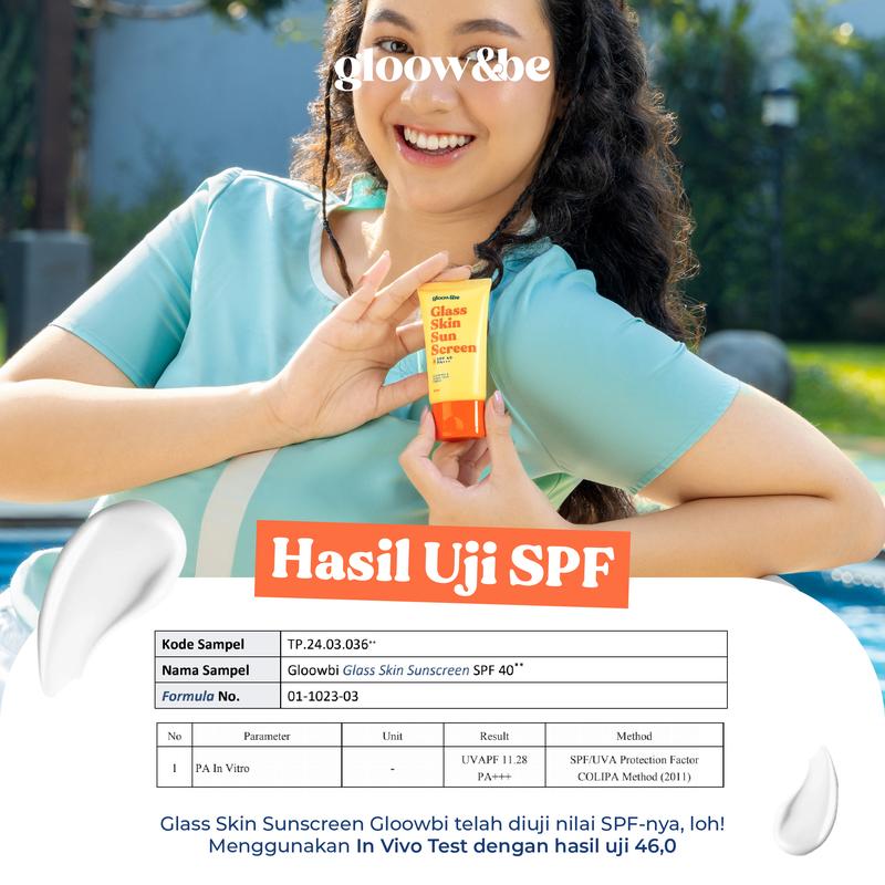 Gloow&be Glass SKin Sunscreen SPF40 PA+++ Hybrid Sunscreen All Skin Type - 1