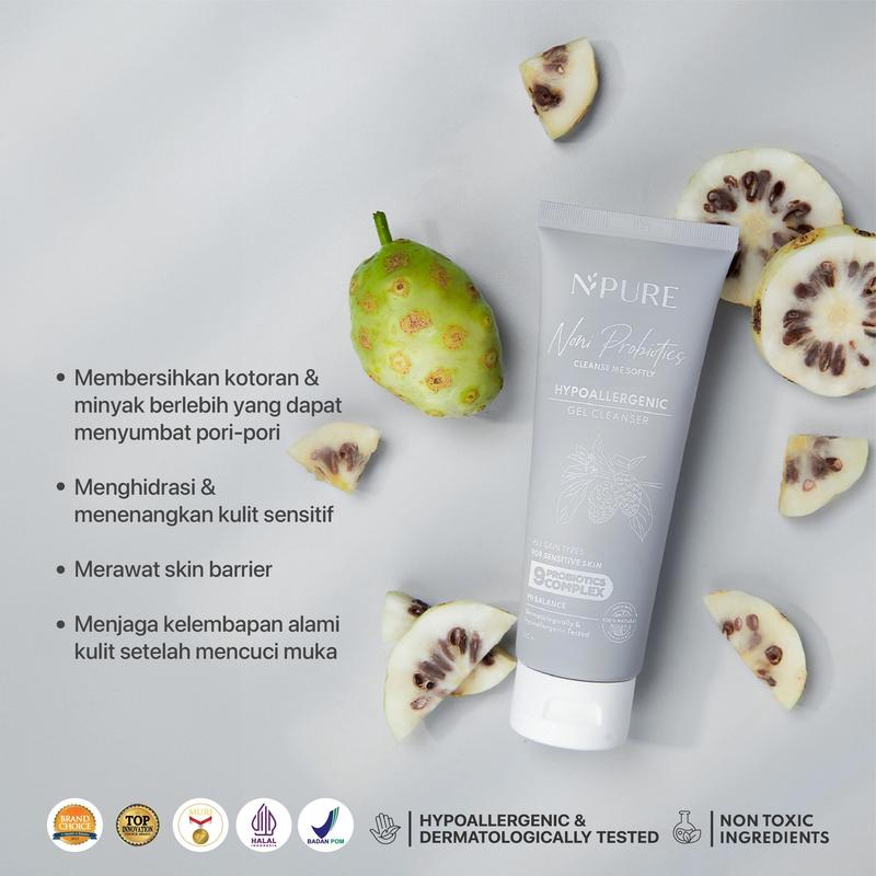 【FREE Pouch】NPURE Triple Cleanse Set Micellar 100ml + Cleanser Noni 100ml + Cica Toner 30ml / paket skincare/skincare set/skincare kit/paket perawatan kulit - 3