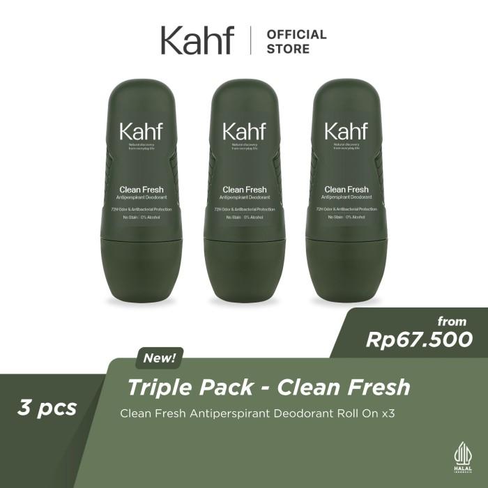 Triple Pack Kahf Deodorant Roll On 45ml x 3 - 4