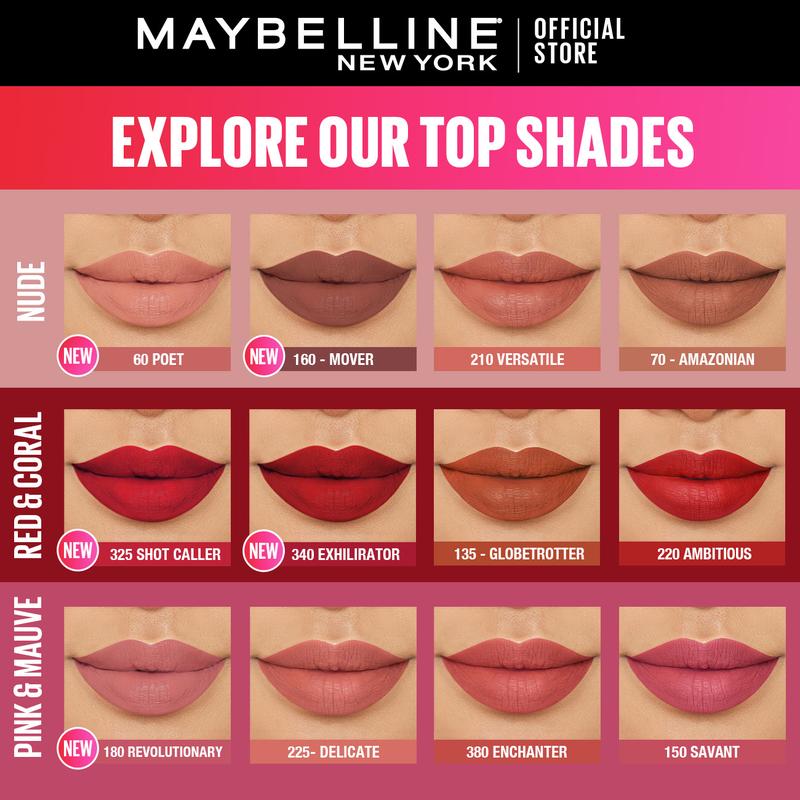MAYBELLINE Superstay Matte Ink Liquid Long Lasting Waterproof Matte Lipstick Lipcream Make Up Transferproof Tahan 16 Jam - 5