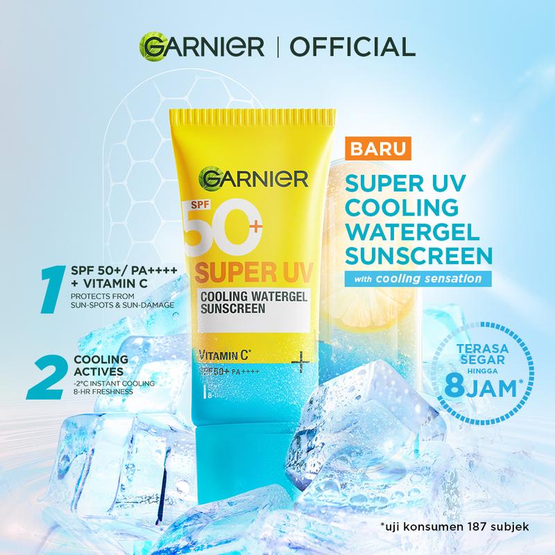[FREE MOIST JAR] GARNIER SUPER UV COOLING WATERGEL SUNSCREEN SPF 50+ PA++++ 30ml